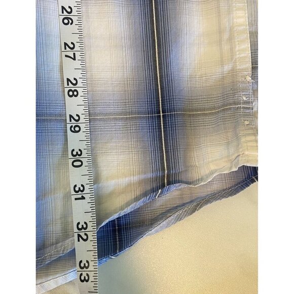 Stetson Shirt Mens 3XL Blue Plaid Flap Pockets Yoked Western Cowboy FS Country - Picture 5 of 8